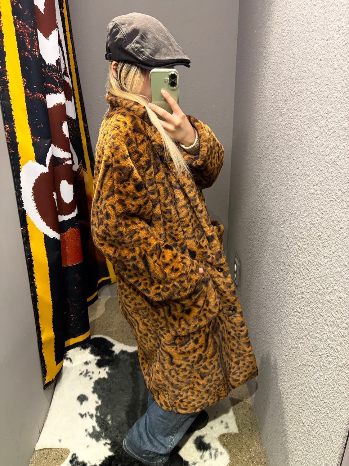 빈티지 레오파드 퍼 코트 상품이미지2