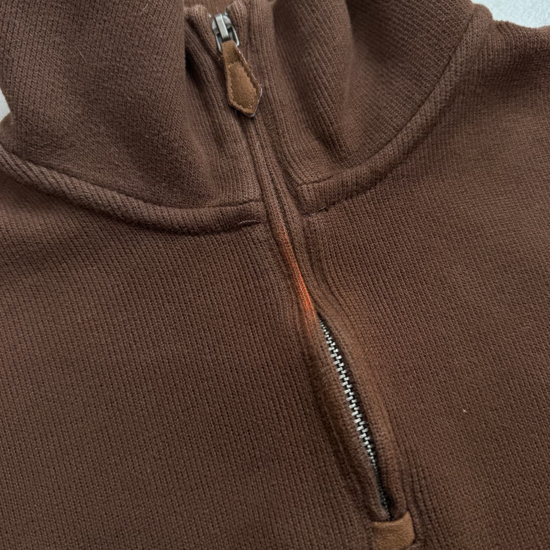 폴로 포니 브라운 아노락 반집업 니트 상품이미지4