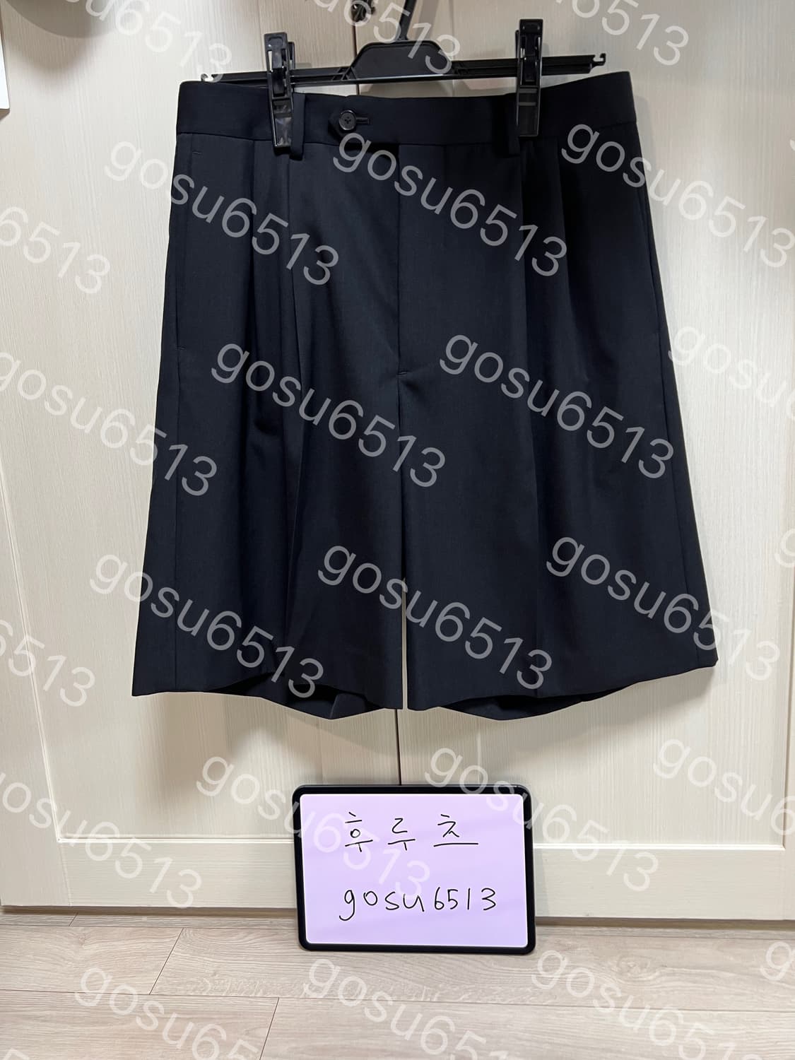 [4]오라리 26ss 라이트울 맥스 개버딘 쇼츠 블랙 상품이미지1
