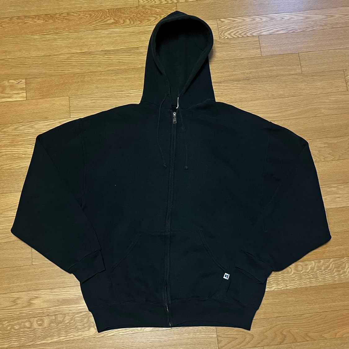 [XL] 90s 빈티지 러셀 후드집업 블랙 상품이미지2