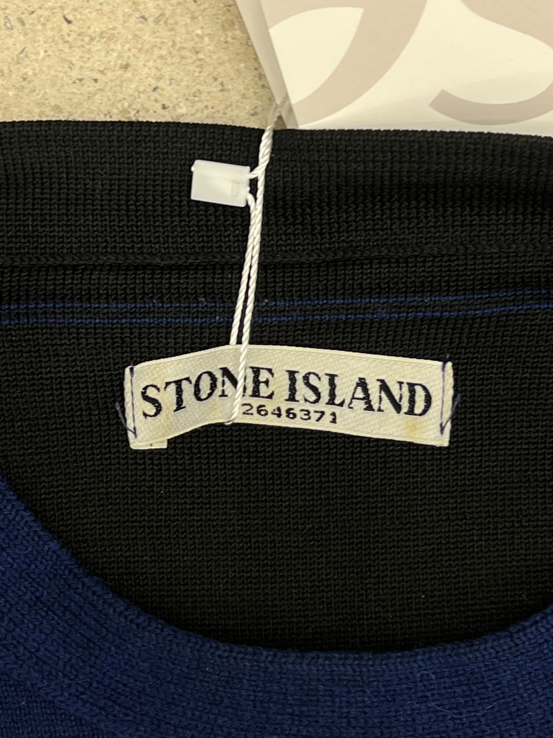 스톤아일랜드 와펜 투톤 다크블루 니트 상품이미지7