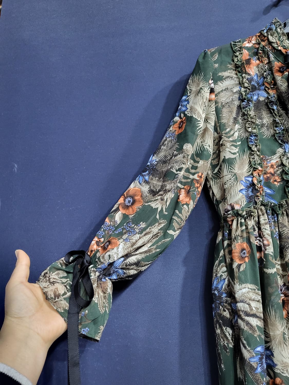 플라워 쉬폰 시스루 상품이미지4