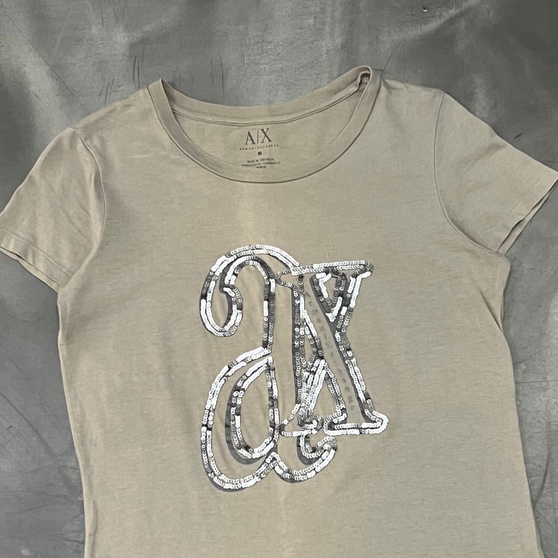  아르마니 익스체인지 스팽글 로고 반팔티 y16196 상품이미지3