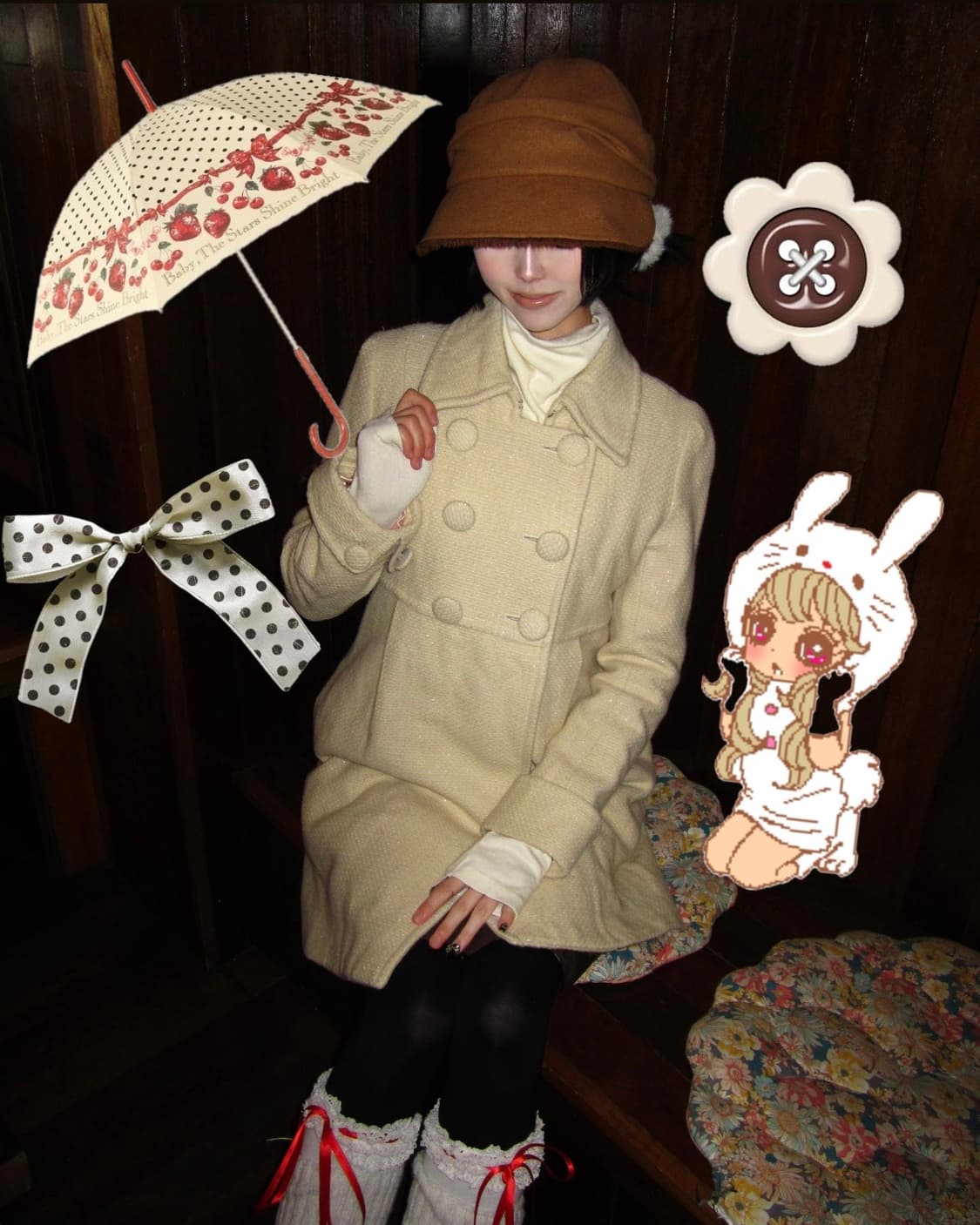 아이보리 우사기 코디 🍥 상품이미지1