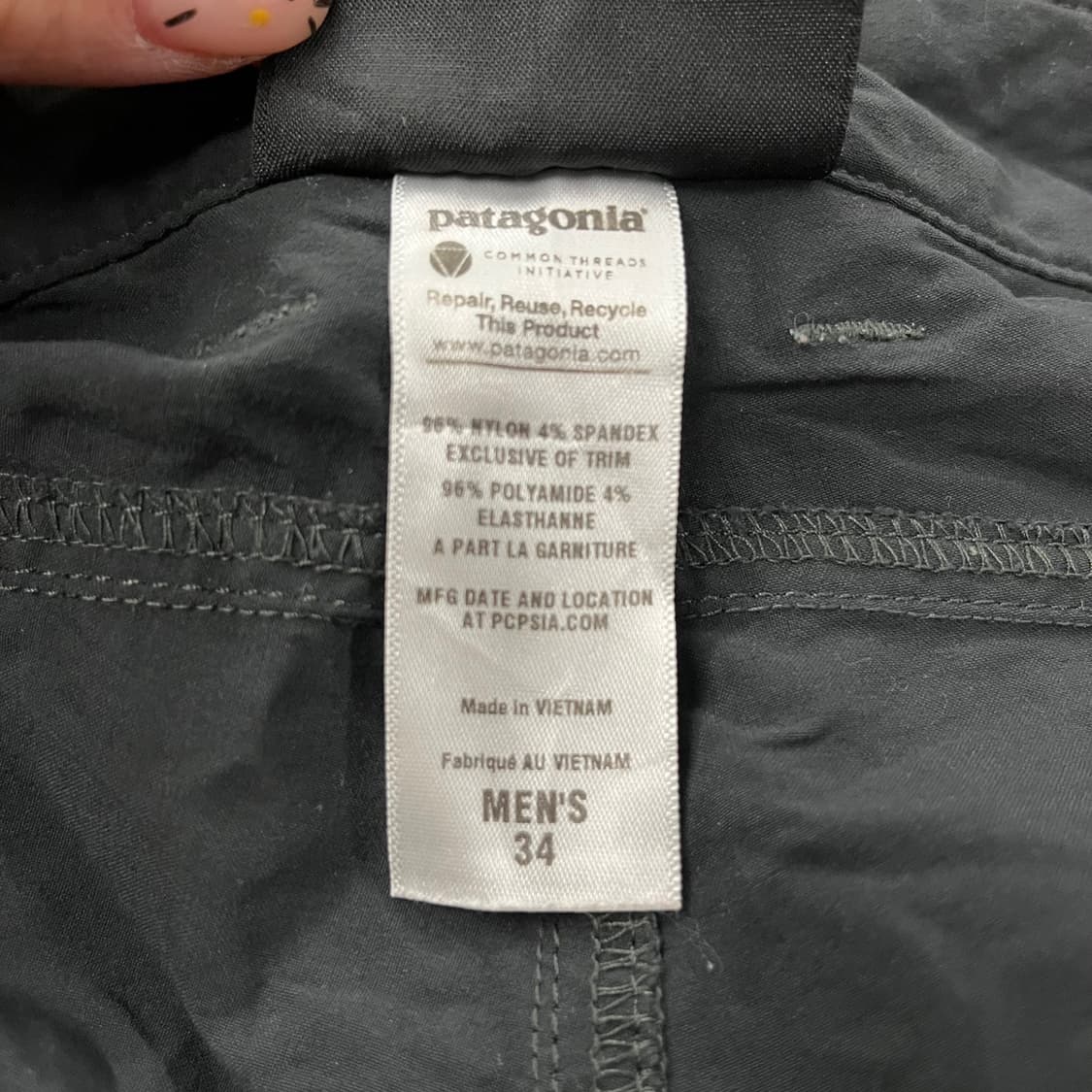 [정품/34] 파타고니아 블랙 남성 바지 b8 상품이미지5