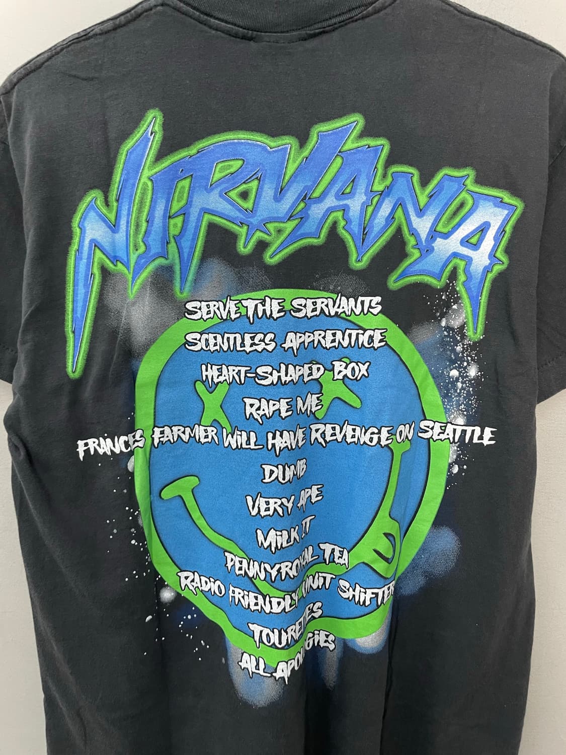 빈티지 너바나 In Utero 아트워크 프린팅 반팔 H2540 상품이미지5