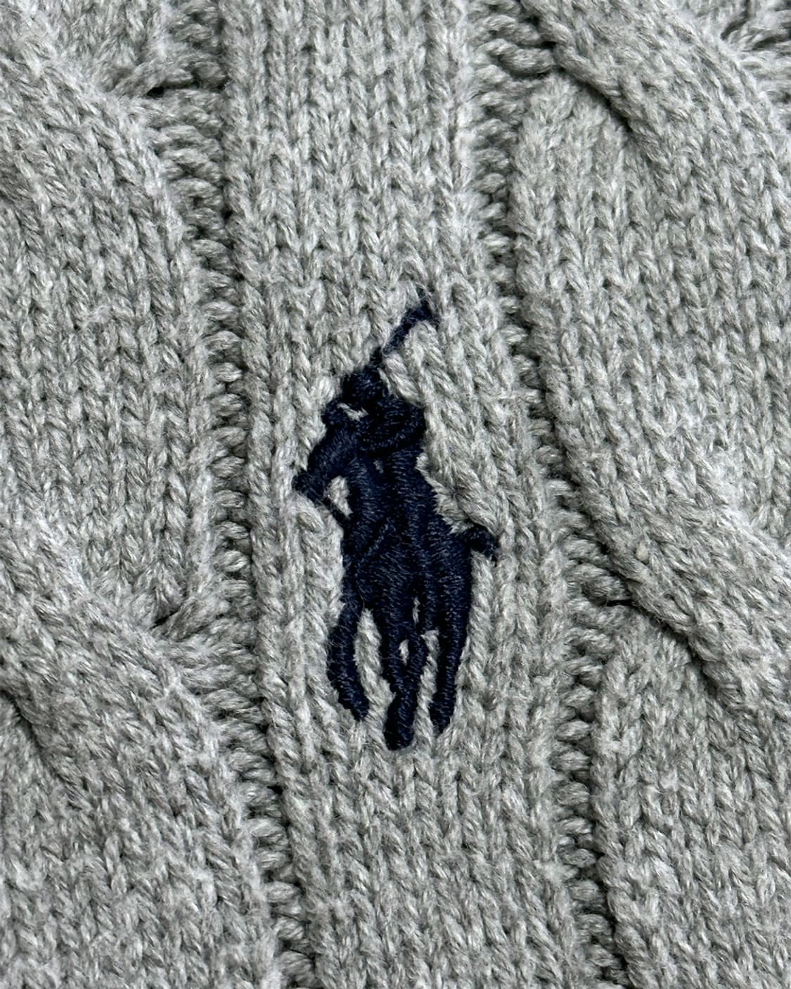 폴로 케이블 니트 그레이 상품이미지3