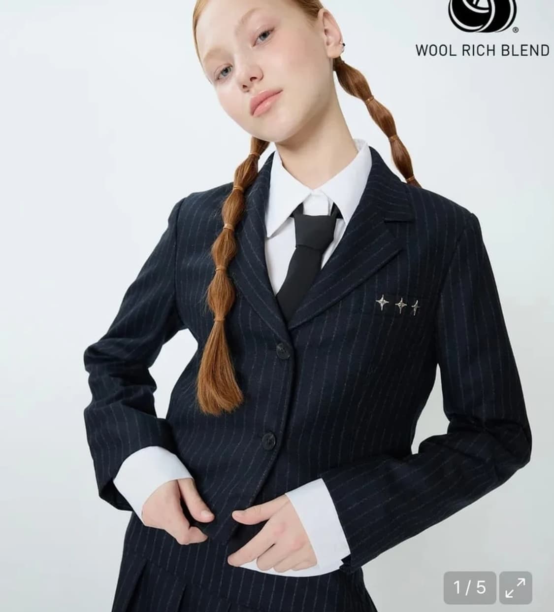 러브이즈트루 RIVET CROP 울 블레이저 자켓 PN8650 상품이미지2