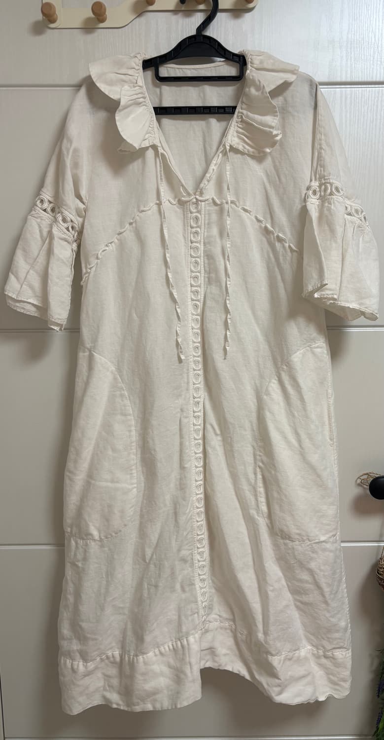 TSUMORI CHISATO 정품 면 100% 롱 원피스 (아이보리) 상품이미지2