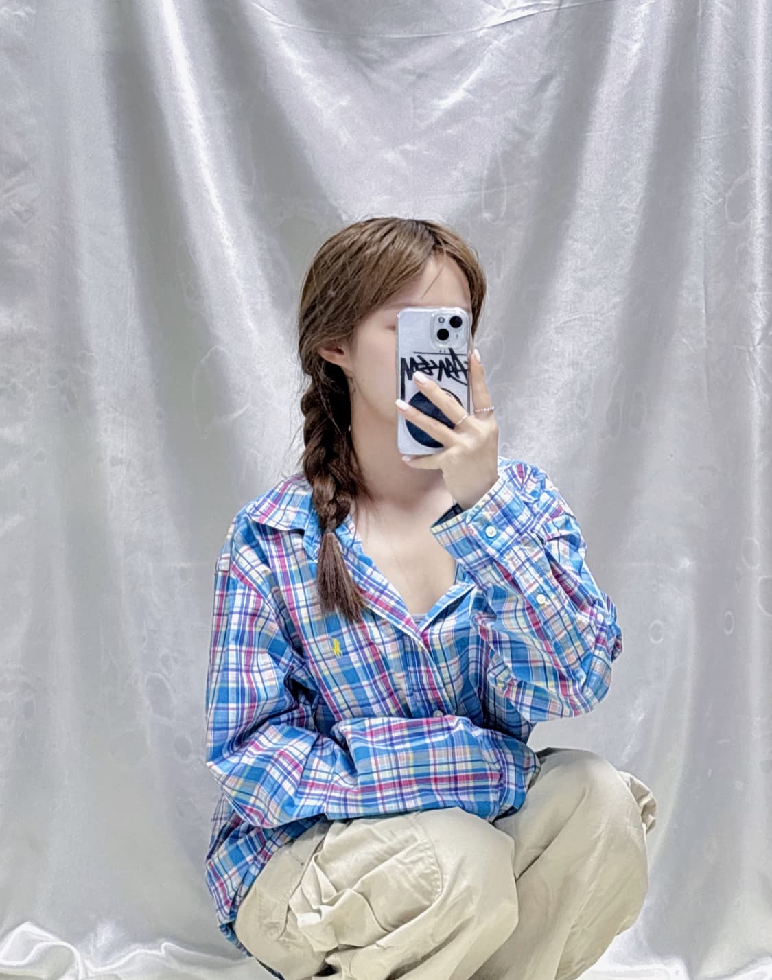 폴로 랄프로렌 옐로우포니 멀티체크 셔츠 상품이미지3