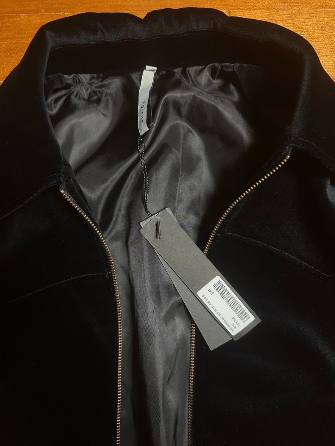  노이어 벨벳 웨스턴 크롭 블루종 (네이비) 상품이미지5