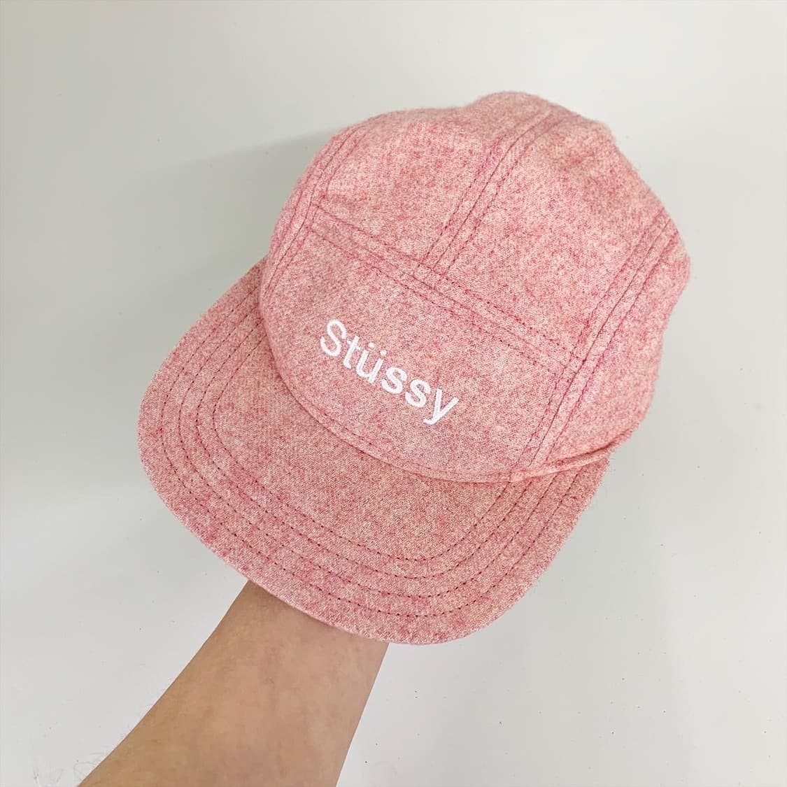 스투시 핑크 울 캠프캡 상품이미지2