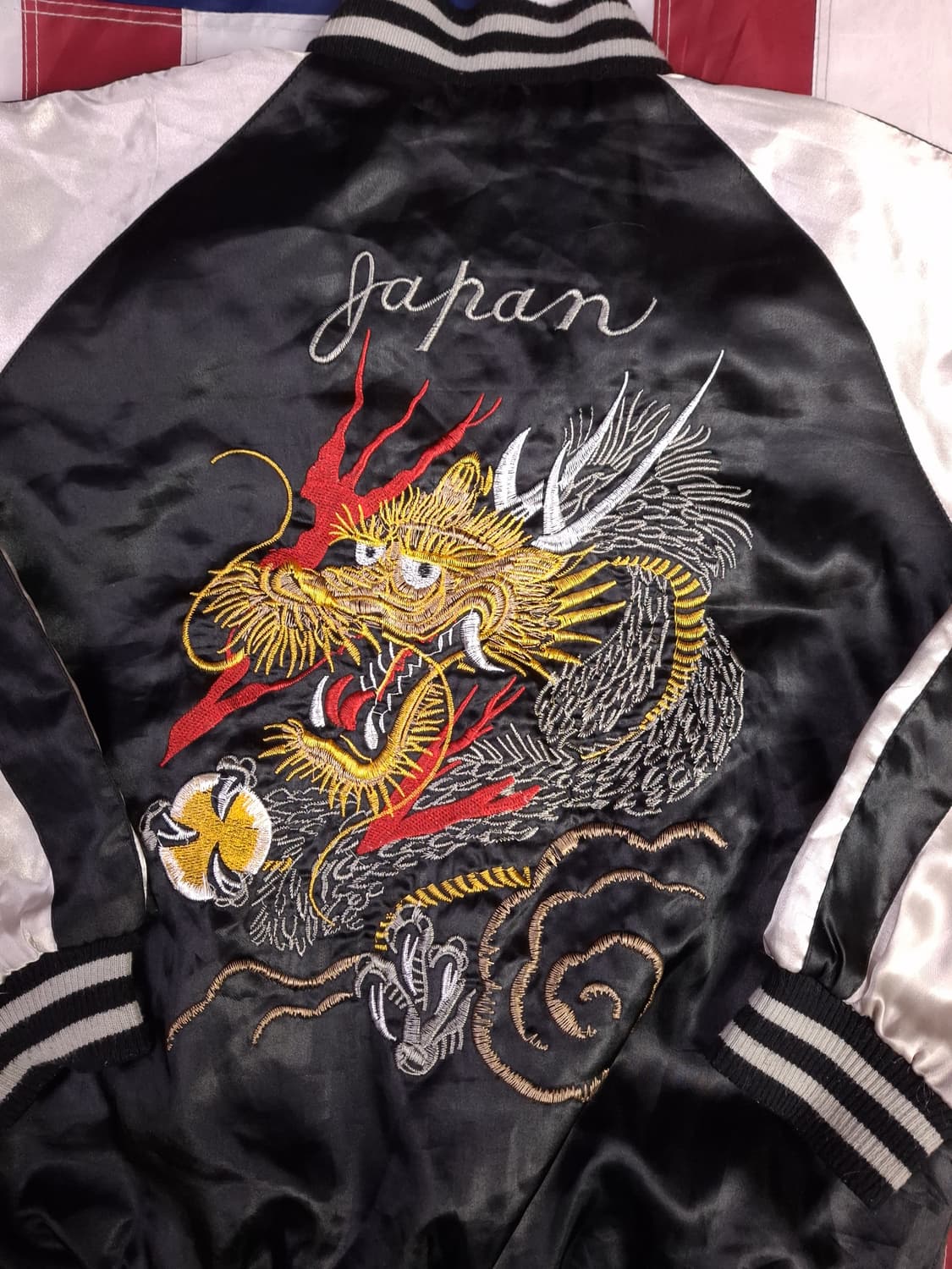 특A급 오리지날 일본판 빈티지 드래곤 자수 스카잔 상품이미지2