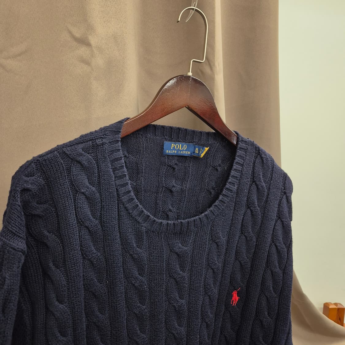 폴로 랄프로렌 네이비 꽈배기 니트 XL 상품이미지2