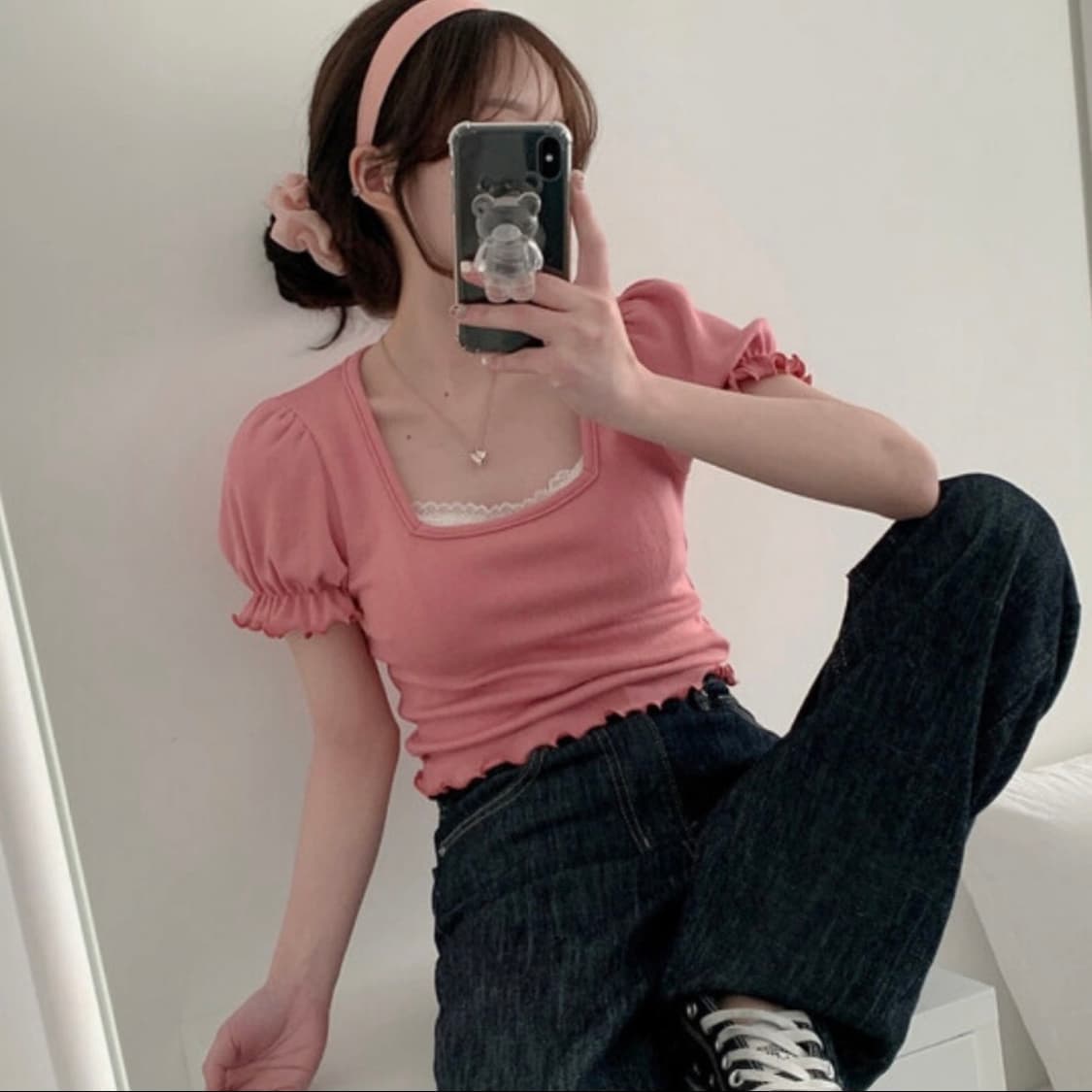 프릴 퍼프 반팔 티셔츠 상품이미지6
