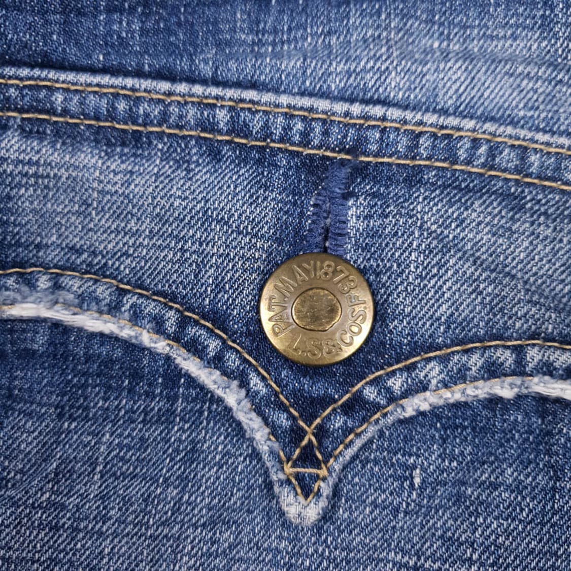 리바이스 707 중청워싱 00's 셀비지 부츠컷 데님팬 상품이미지5