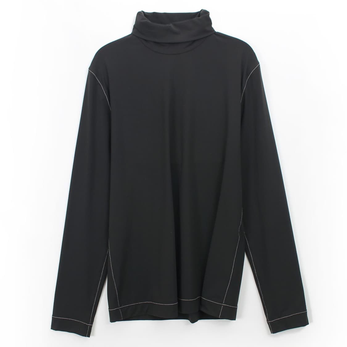 띠어리 Theory 스티치 자수 목폴라 터틀넥 블랙 티셔츠 상품이미지2