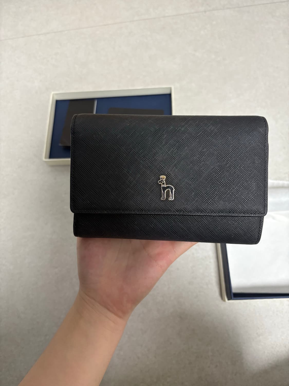 헤지스 블랙 사피아노 지갑 (중지갑) 상품이미지2