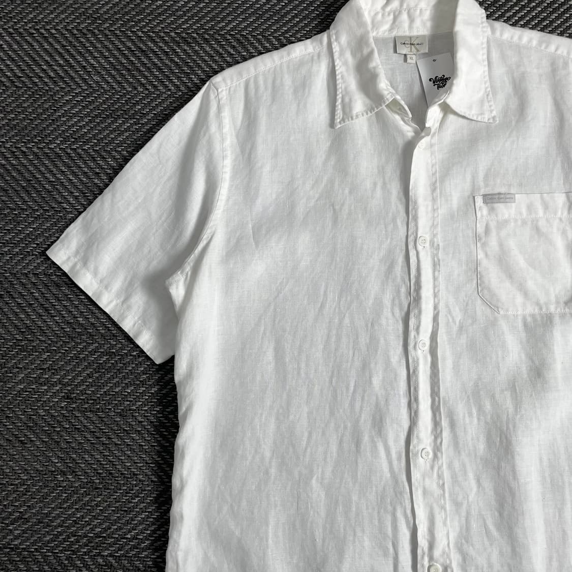 00s 캘빈클라인 아카이브 린넨 반팔 셔츠 y 3280 상품이미지3