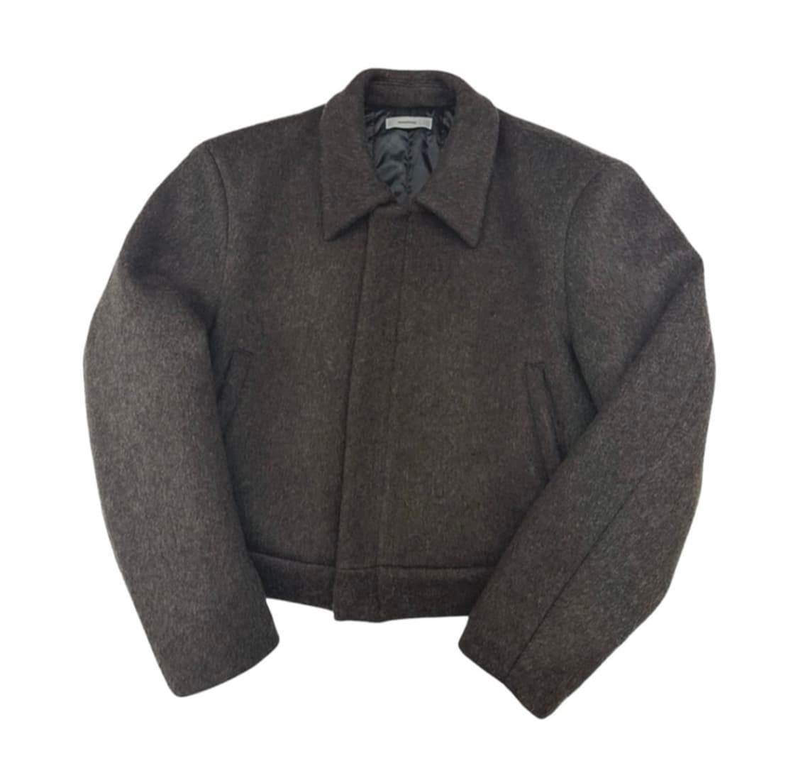 논노드 울 크롭자켓 브라운  상품이미지1