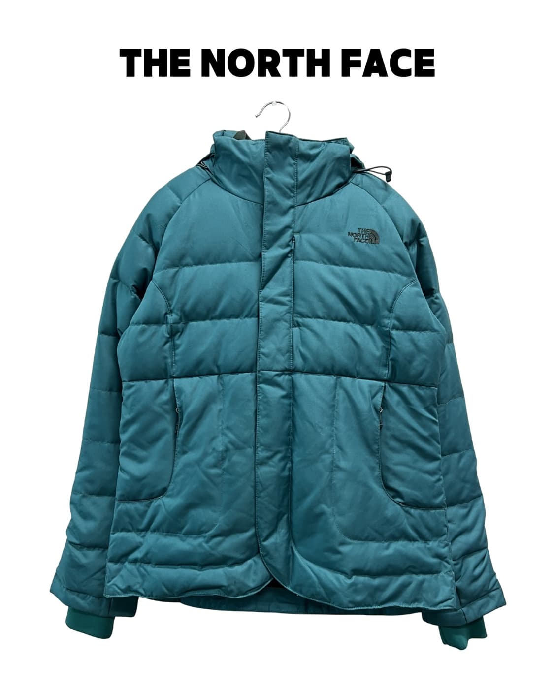 노스페이스 우먼스 550필 구스다운 패딩 자켓 청록 상품이미지1