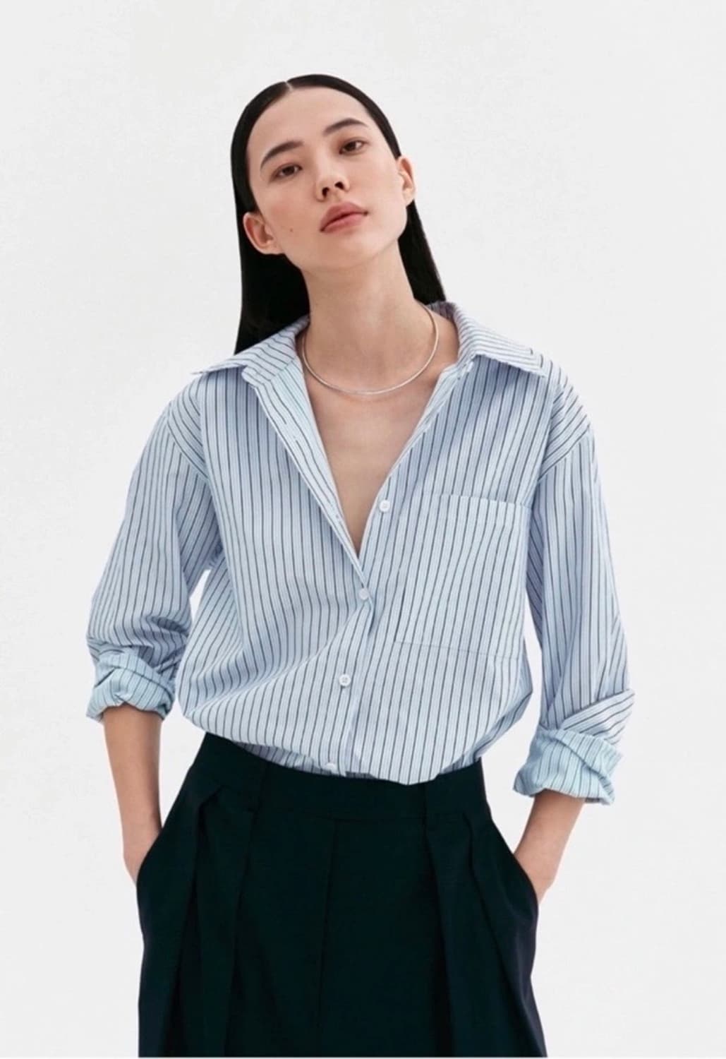 [ORR] 오르 스트라이프 투톤 셔츠 (정가13만원) 상품이미지2