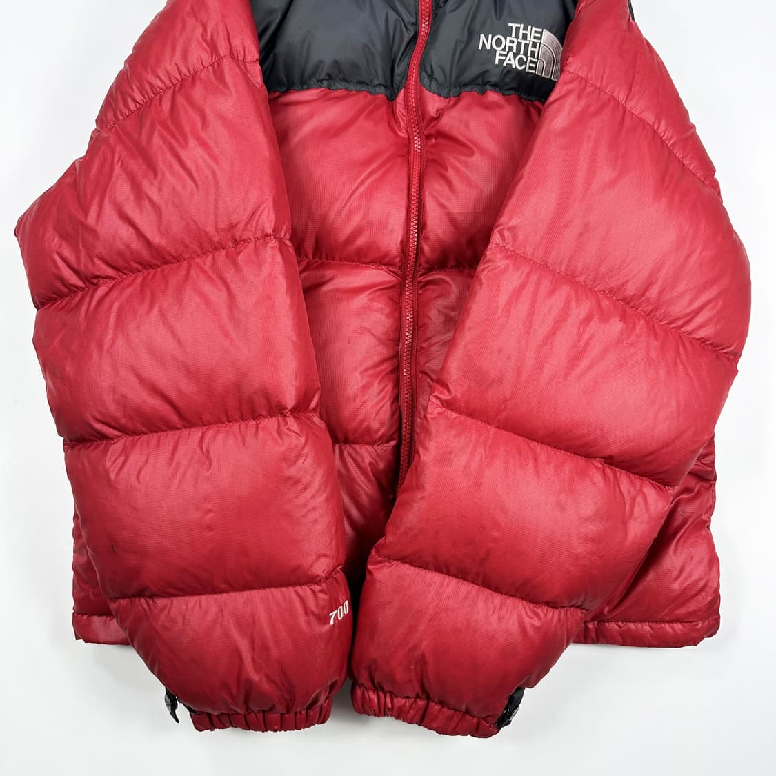 노스페이스 700 눕시 레드 패딩 점퍼 (실측 M) 상품이미지4