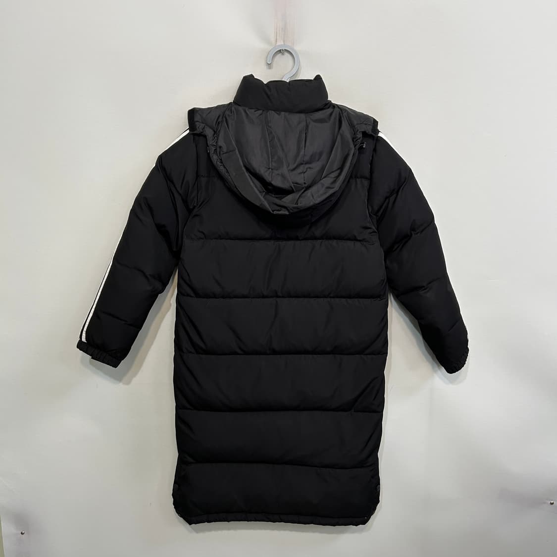 아디다스 키즈 오리털 롱패딩 150 블랙 상품이미지2