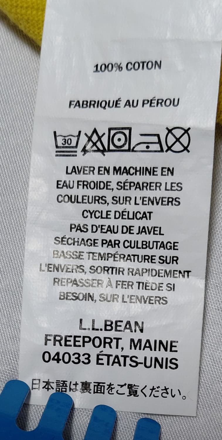 (L.L.Bean/XL) 키즈 롱 슬리브 티셔츠 - 스키 고글 울프 옐로 상품이미지6