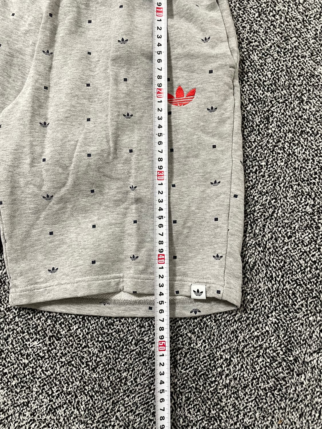 빈티지9. 아디다스 레드 트레포일 도트 패턴 숏팬츠 반바지 스웻 상품이미지6