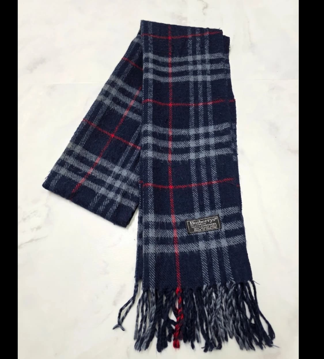 버버리 네이비 노바체크 램스울 머플러 상품이미지3