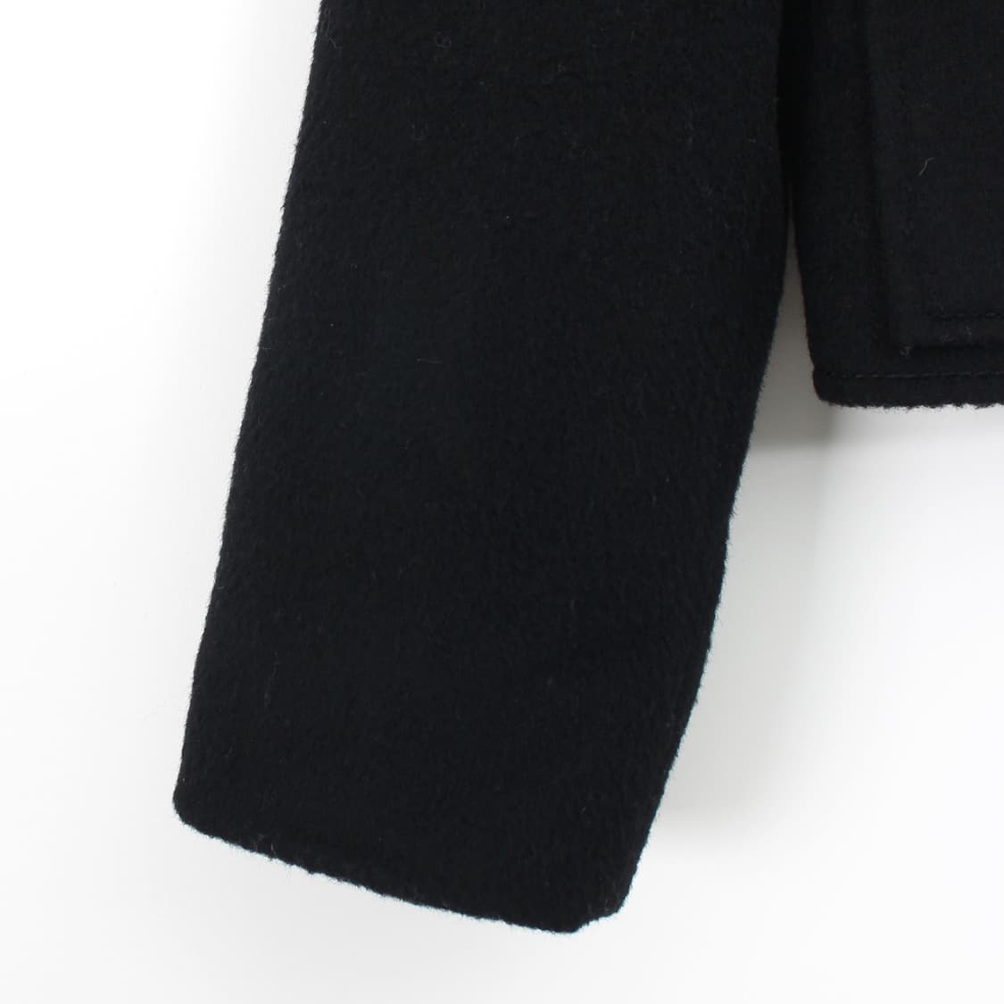 마자 컬렉션 Mazza 앙고라 울 집업 숏 라운드넥 블랙 자켓 상품이미지7