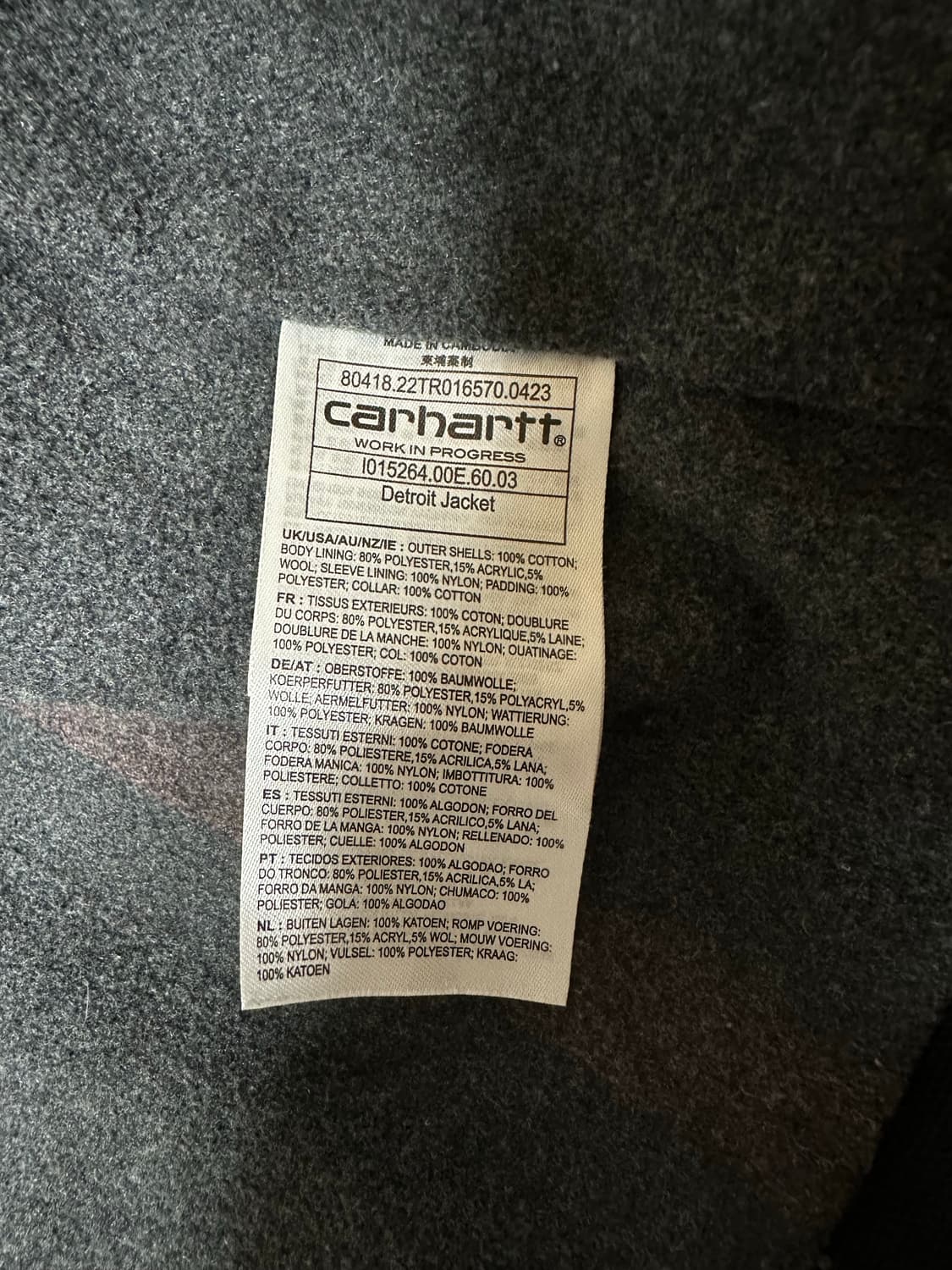 Carhartt Detroit jacket (M) 상품이미지2