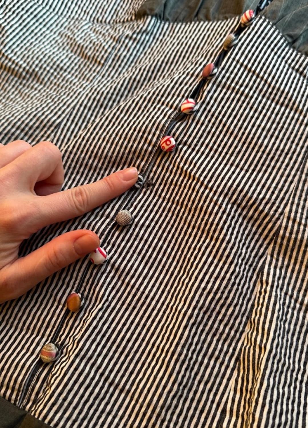 Vintage St-Martins 믹스드 패브릭 자수 드레스 (Copin 상품이미지10