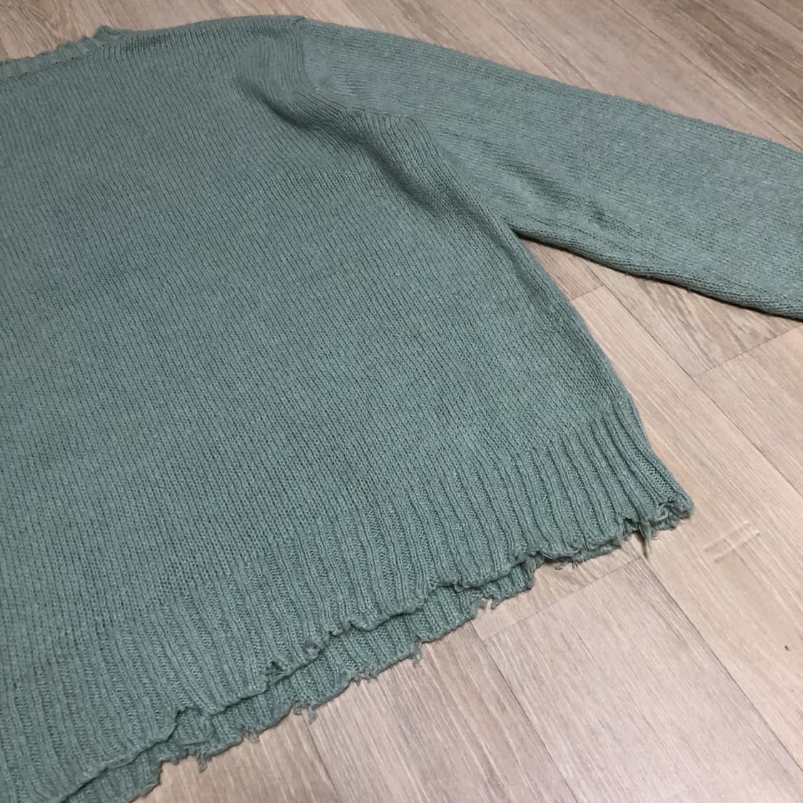 (105-110) 인스턴트펑크 오버사이즈 모헤어 크루넥 니트 민트 상품이미지8