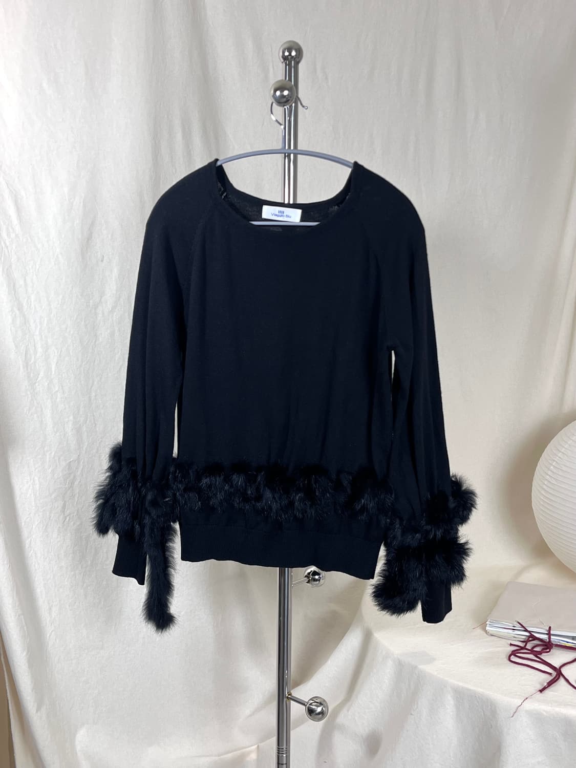 Fur-Trim Sweater 상품이미지2