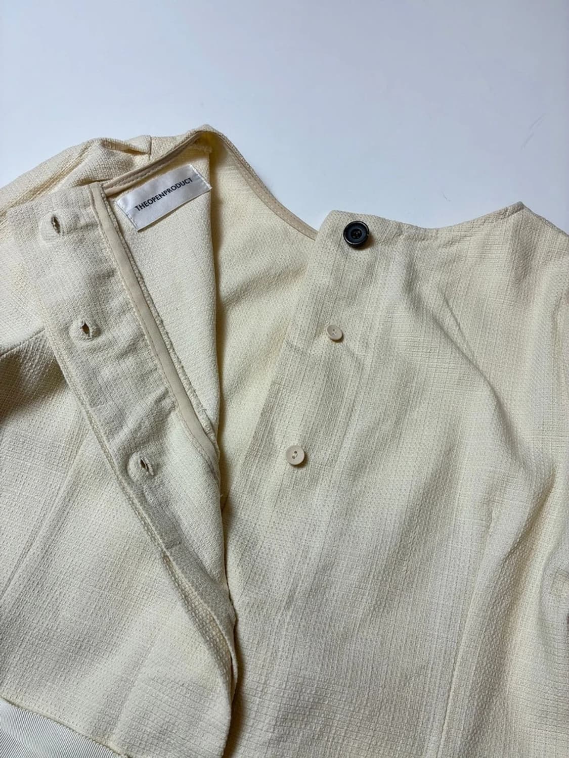 더오픈프로덕트 벨티드 반팔 블라우스 PN8606 상품이미지6