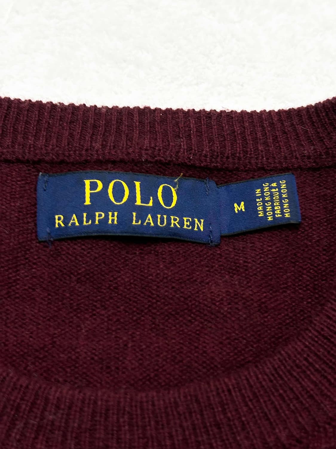 폴로 버건디 메리노울 라운드니트 상품이미지7
