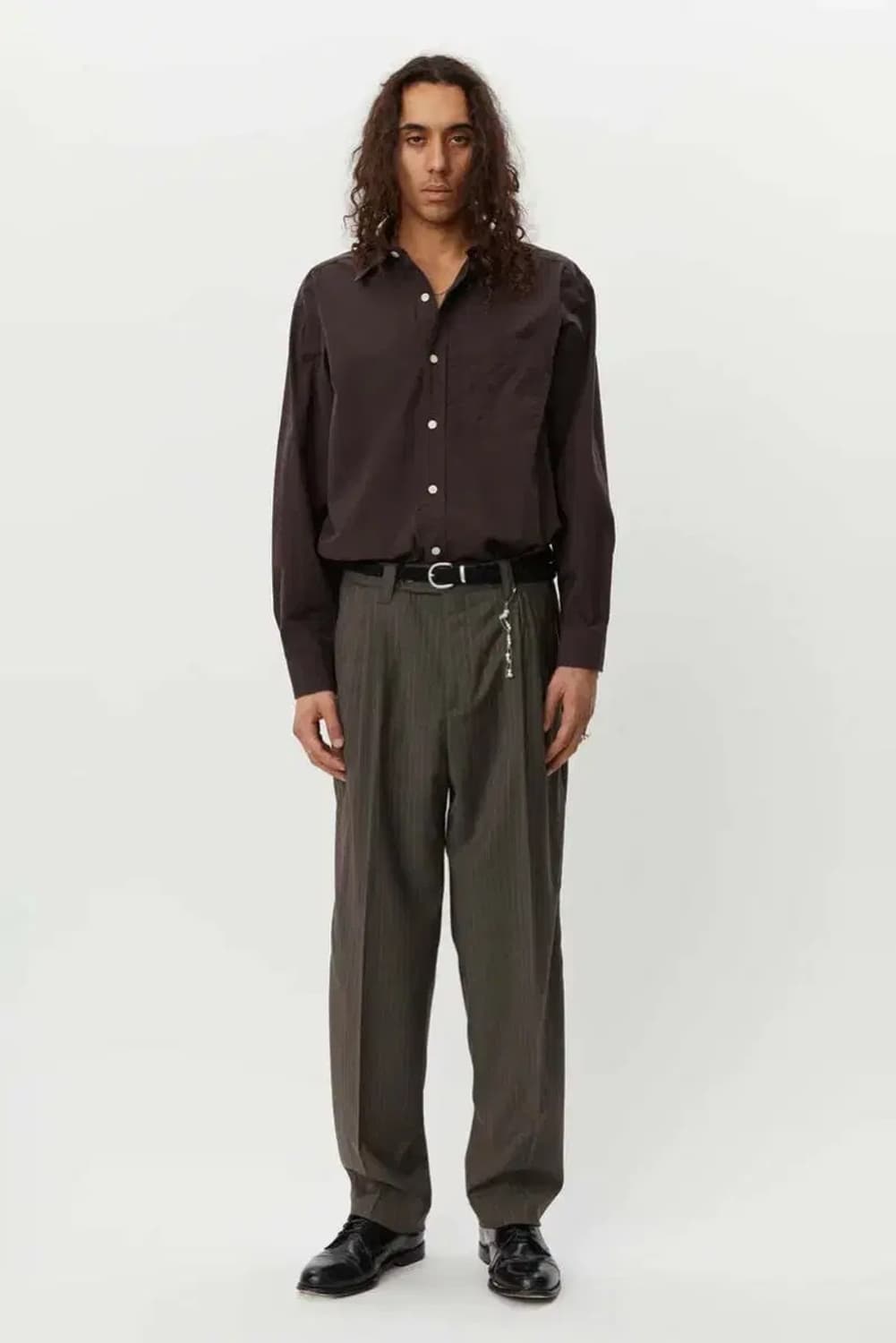 (M) MFPEN Scene 트라우저 브라운 스트라이프 상품이미지5