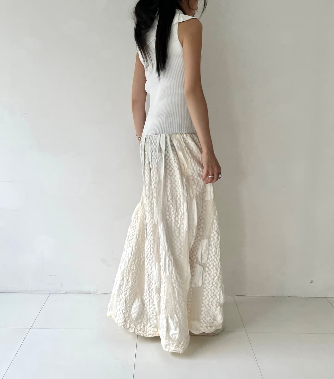 이세이미야케 embossed pattern skirt 상품이미지2