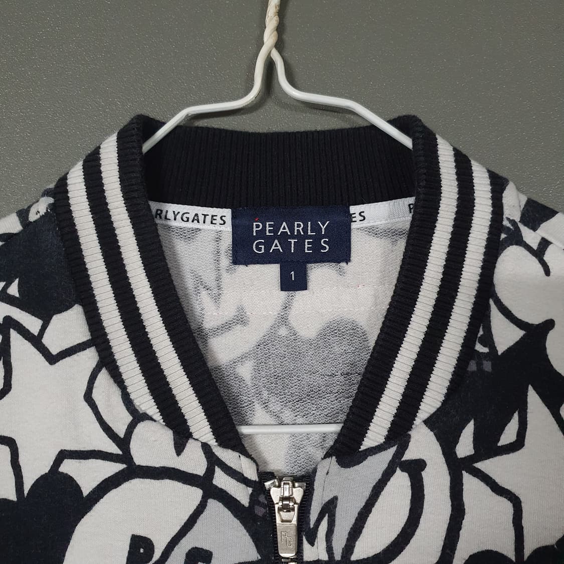 여성 95 파리게이츠 골프 글램 슬램 올오버 그래픽 패턴 코튼 져지 자켓 상품이미지6