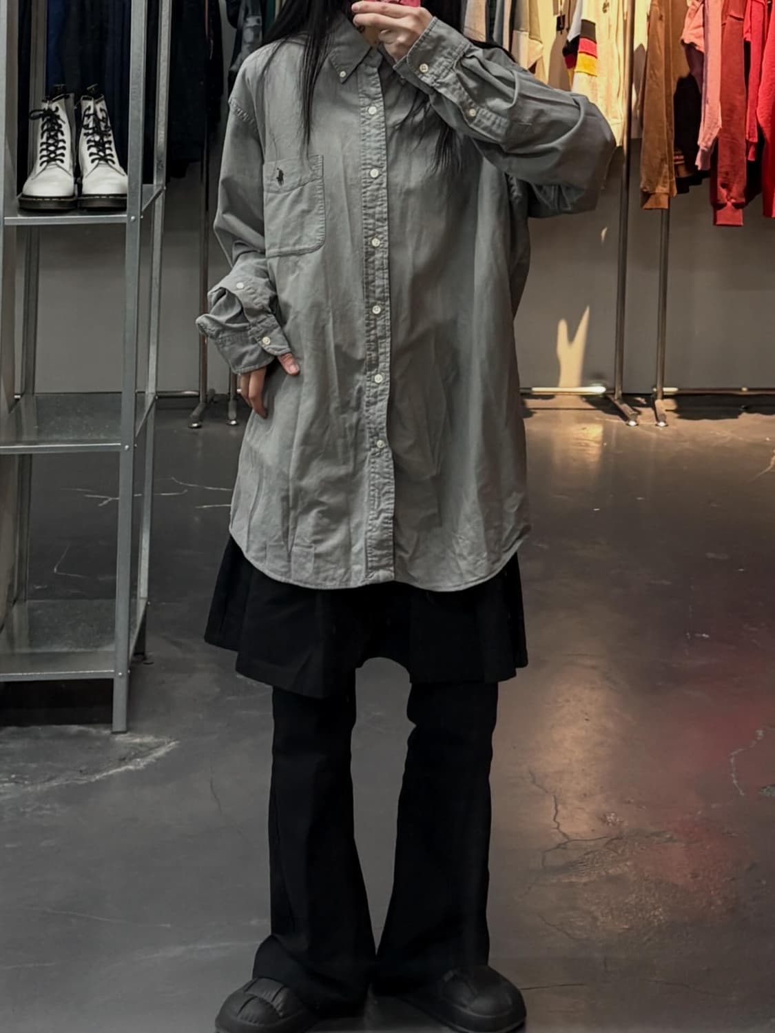 폴로랄프로렌 포니로고 그레이 클래식핏 셔츠A3537 상품이미지1