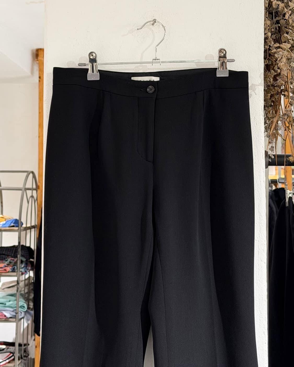 셀린느 블랙 슬랙스 와이드 팬츠 상품이미지2