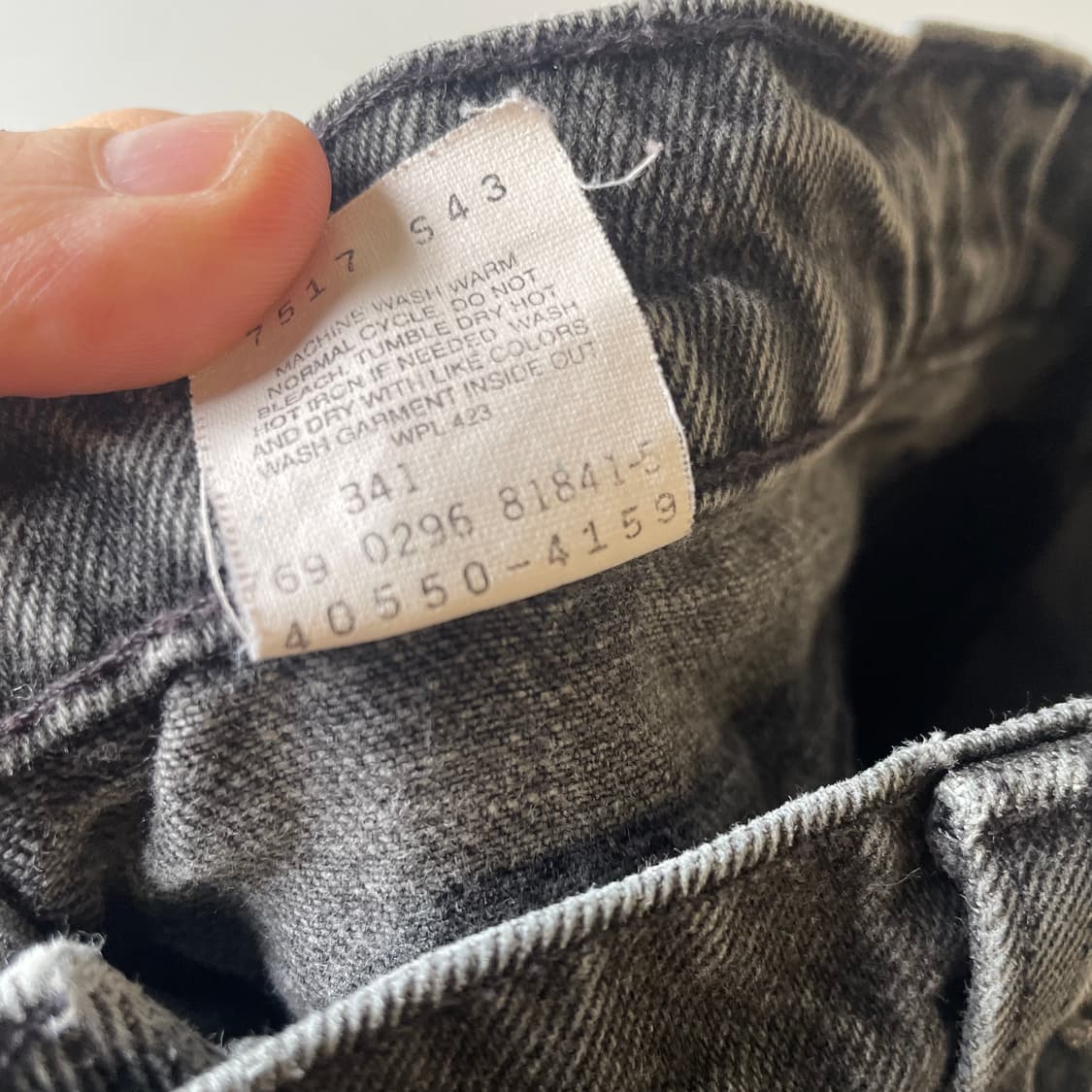 90s 리바이스550 흑청데님팬츠 상품이미지9