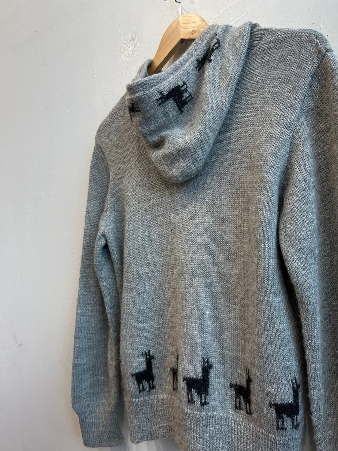 V Pacos 알파카100% 니트 후드 자켓 Made in PERU 상품이미지5