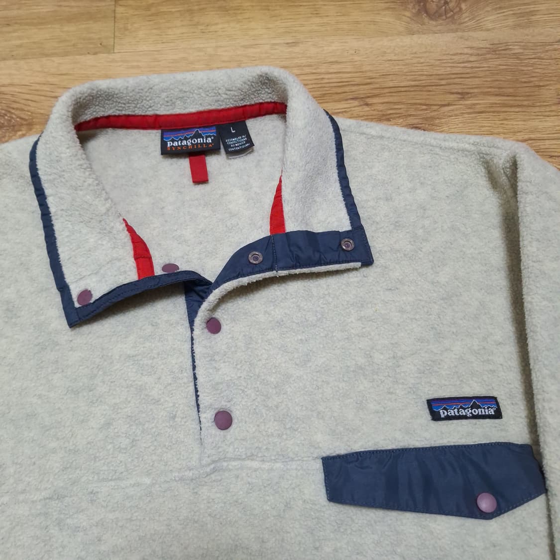 빈티지파타고니아 신칠라 스냅티 오트밀 L 상품이미지2