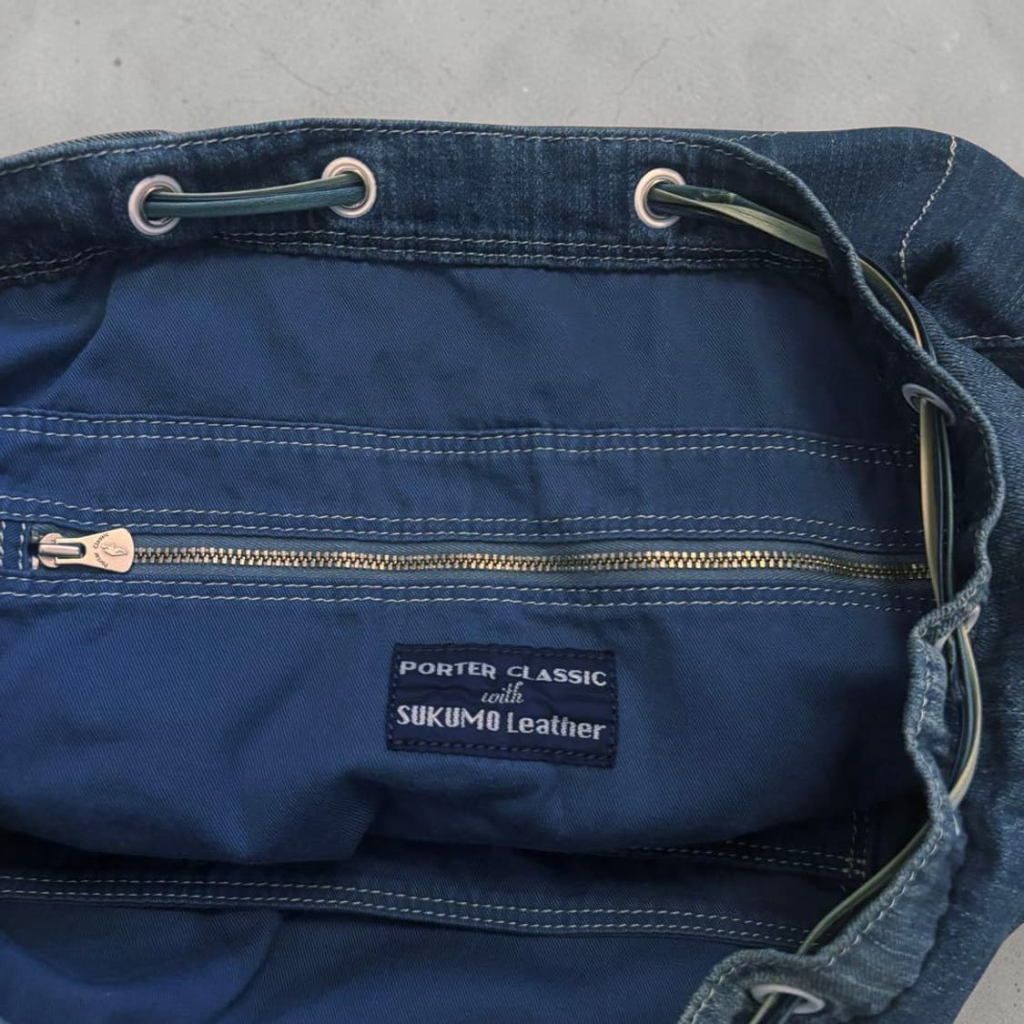 포터클래식 데님 스쿠모 레더 빈티지 토트백 상품이미지9