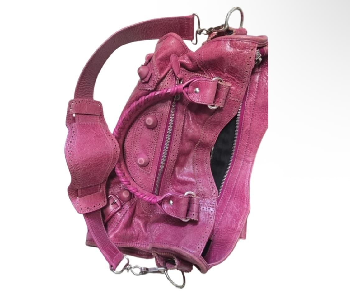 빈티지 모터백 핑크 토트백 상품이미지2