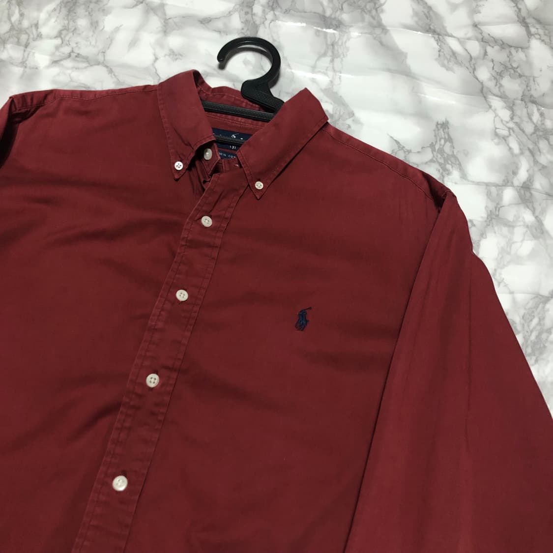 폴로 랄프로렌 셔츠 버건디 남성용 상품이미지2