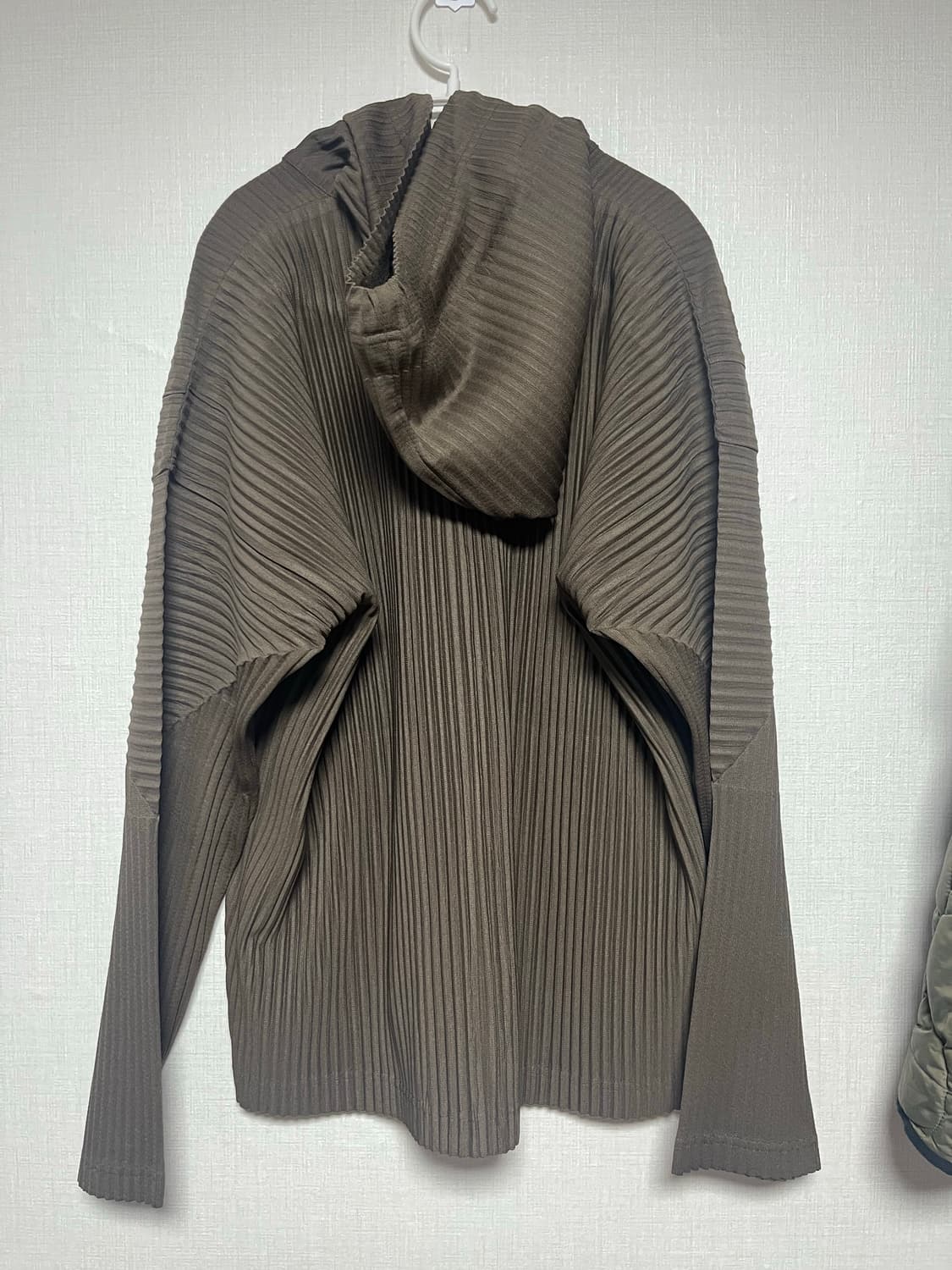 옴므플리세 커피브라운 후드 집업 상품이미지3